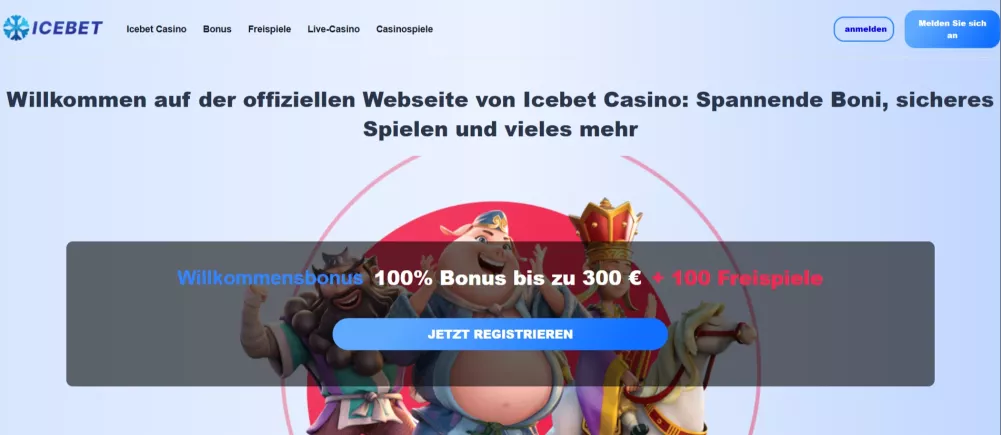Icebet Casino Bonus 125% bis 300 Euro und 125 Freispiele
